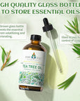 EVOKE OCCU 100% Pure Tea Tree Oil, for Skin, Face, Toenails, Add to Body Wash, Soap, Foot Soak - 4 FL Oz