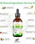 Rosemary & Castor Hair Growth Oil – USDA Certified Organic Cold Pressed Blend Castor oil for Thicker, Fuller Hair, Soothe Itchy Scalp & Repair Damaged Hair – 4 fl oz