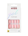 KISS Gel Fantasy Ready-To-Wear Fake Nails, Short, Square - After Last Night, Smudge Proof, Waterproof, No Dry Time, Durable, Flexible, DIY Manicure, Salon Quality, Long Lasting | 28 Count
