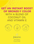 Jergens Natural Glow Instant Sun Tanning Moisturizer + Bronzer, Lightweight Sunless Tanning for Natural-Looking Color, Deep Bronze, 6 Oz