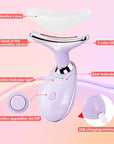 Facial Massager Red-Light-Therapy-for-Face and Neck, Face 𝖲 culpting Wand with 7 Color, Face Tool for Skin Care (Purple)