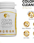 Coco March Colon Cleanse - Dietary Supplement, Cleansing Plant Extracts, Mild Colon Cleanse - Gluten Free, Dairy Free, Soy Free, Keto Friendly, Paleo Friendly, 60 Veg Caps - 15 Servings
