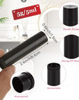 100 Pack Empty Lip Balm Tubes, Black