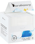 Disposable Face Towels, 12"×12" Extra Large Face Towelettes, Ultra Soft Facial Towels for Sensitive Skin, Makeup Remover Dry Wipes, 55 Count (1 Pack)