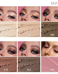 BROWN NEUTRAL Eyeshadow Stick Makeup 6PCS Set, Metallic Shimmer Matte Cream Eye Shadow Eyeliner Brightener Pencil Crayon - BROWN NEUTRAL