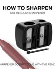 Long-Lasting & Waterproof Lip Liner Pencil – Oral Fixation – Precision Application with Sharpenable Tip (BRUHA)