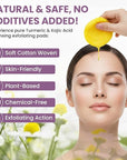 Turmeric Kojic Acid Cleansing Pads, 30 Count | Soothing Chamomile | Nourishing & Brightening, Oil Control & Even Skin Tone for All Skin Types