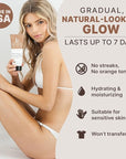 Tanning Lotion Self Tanner - USA Made with Natural and Organic Ingredients Non Toxic Sunless Browning Lotion, Best Gradual Tanner for Men and Women, Streak-Free Fake Tan, Fair to Medium