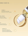 Advanced Clinicals Vitamin C illuminating Body Oil For Women & Men |Vitamin C Oil Skin Care Body Moisturizer With Vitamin E + Botanicals To Help Improve Appearance Of Dark Spots + Dry Skin, 3.8 Fl Oz