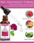 Rose Essential Oil, Face Rose Oil, Moisturizer Rose Oil, Anti Ageing & Anti Wrinkle Serum, Rose Oil for Face, Skin Care, 1 FL.OZ (30ml)