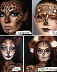 UCANBE Brown Face Body Paint Makeup Foundation, Non-Toxic Greasepaint for Kids & Adult, Waterproof Cream Face Painting Kit for Halloween Werewolf Leopard Camo Hunting SFX Make Up, Cosplay & Costumes
