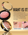 KIMUSE Baked Blush, Lighting Glow Marbleized Blush Powder Face