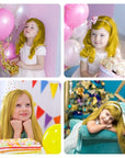 MSDADA New Hair Chalk Comb Temporary Hair Color Dye for Girls Kids with Light Color Hair, Washable Hair Chalk for Girls Age 4 5 6 7 8 9 10 Birthday Cosplay DIY, Christmas, New Year(Yellow)