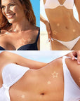 Tanning Stickers | 500 Pack | Spray Tan | Tanning Bed | Outdoors | Body Decals (Star)
