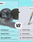 Black Hair Color Wax - Temporary & Washable Hair Styling Mud Gel for Men, Women, Kids,For Halloween, Cosplay, Party, Crazy Hair Day & Children's Day