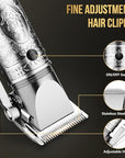 Beard Trimmer for Men, Cordless Electric Hair Clippers Professional, Barber Clippers Rechargeable Sets, Electric Razor Foil Shavers Haircut Kit for Ear, Face, Nose, Hair, Beard,Whole Body Available