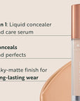 M. Asam MAGIC FINISH HIGHCLASS LIQUID CONCEALER Ivory (0.13 fl oz) - 4-in-1 Concealer With Mimic-Lift complex & High Coverage For Dark Circles & Blemishes, Vegan Make Up With Illuminating Pigments