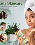 Organic Aloe Vera Gel with Tea Tree Oil for Face & Body, Freshly-cut Aloe Vera Gel Ideal for Skin, Scalp, & Hair Hydration, Calming Moisturizer for Soothing After Sun Care Relief, 6.93 oz
