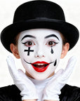 Go Ho White and Black Face Paint Stick,Full-coverage Washable Face Body Paint for Art Theater Halloween Cosplay Skull Zombie Vampire Skeleton Clown SFX Makeup