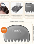 TeraRX® Terahertz Gua Sha Comb – Authentic Terahertz Massage Tool for Scalp, Face & Neck – Anti-Static Scalp Massage Comb for Tension Relief, Circulation & Daily Self-Care Routine