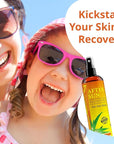 NEW After Sun Solar Recovery Spray with Aloe Vera - For Skin & Face with Instant Sunburn Relief. Unlike Regular Aftersun Spray, Ours Is Made From Freshly Cut Texas Aloe. With Mango & Chamomile (12 Oz)