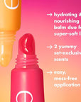 e.l.f. Squeeze Me More Lip Balm Duo, Moisturizing Balm For A Sheer Tint Of Color, Made With Hyaluronic Acid, Vegan & Cruelty-Free, Mango & Watermelon