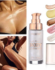 Body Shimmer Oil, Waterproof Long Lasting Moisturizing Bronze Platinum #05) 1oz