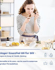 HIQILI Pure Ginger Essential Oil 3.38 Fl Oz, Pure Natural Premium Ginger Oil for Massage, Diffuser, Large Bottle with Dropper & Gift Box -100ml