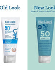 Blue Lizard SENSITIVE Mineral Sunscreen with Zinc Oxide, SPF 50+, Water Resistant, UVA/UVB Protection with Smart Cap Technology - Fragrance Free, 3 oz. Tube