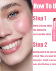 Milk Cooling Water Jelly Tint, Jelly Blush Stick Makeup Jelly Tint, Milk Jelly Blush, Cruelty Free, Blush Stick for Cheeks and Lips