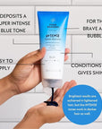 Four Reasons Color Mask INTENSE- Blue – (27 Colors) Intensive Toning Treatment - Color DepositingConditioner – Semi Permanent Hair Dye for Lightened and Colored Hair– 100% Vegan, 6.76 fl oz