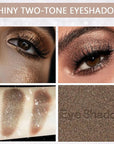 Double color eye shadow, Eyeshadows Creamy, high pigment eye makeup palette, matte shimmer metal eye shadow powder, Blendable, Ultra-Pigmented, Easy to Apply, Matte & Shimmer, (05)
