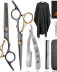 Hair Scissors Barber Shears Set, Fcysy Professional Hair Cutting Kit, Haircut Thinning Shears for Haircutting, Hairdresser Trimming Scissors Tools for Men Women Pet