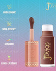 Juvia's Place Nubian Earth Lip Reflect Lip Gloss Meroe - Non-sticky Lip Makeup, Hydrating, Tinted Lip Gloss, Shine & Glow Lip Makeup, Beauty & Personal Care Products for Lips