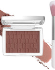 Mahogany Blush Powder Blush for Cheeks with Brush, Matte Blush Palette Blush Powder Face Blusher, Natural Blendable Formula Silky Lightweight Makeup Blush Rubores de Maquillaje, 020#