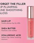 Lawless Forget the Filler Lip Plumping Line Smoothing Gloss - Cherry Vanilla - Premium Volumizing Lip Gloss with Natural Ingredients Designed to Plump, Firm, and Hydrate Lips 0.11 oz
