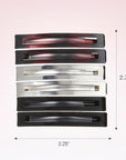 Scunci by Conair No-Slip Grip Stay Tight Barrettes - hair barrettes for women - hair accessories for women - Assorted Neutral Metallic Colors - 6 Count