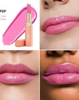 Oulac Pink Lipstick Moisturizing Shine Lipstick - Moisturizing Lip Stick Glossy Tinted Lip Balm, Sheer Shine Juicy Finish, Lightweight and Hydrating Formula for Dry Lip Care, Vegan 2.2g/0.07oz (06)