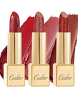 Oulac Metallic Red Lipstick Set 3PCS High Impact Lipcolor with Moisturizing Formula, Vegan Beauty, Full-Coverage Lip Color, Gift Lipstick for Women, 4.3g X 3PCS, 12+GM05+GM13