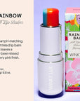 Winky Lux Rainbow Tri-Color Tinted Lip Balm – Hydrating Lip Care with Jojoba Oil & Vitamin E, Sheer Pink Tint, Moisturizes and Softens Dry Lips