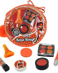 Miraculous Ladybug Kids Makeup Set - 10 Piece Bag with Nail Polish, Hair Chalk, Stickers & More - Safe, Non-Toxic Pretend Play Cosmetics - Rena Rouge Themed Makeup Kit for Children