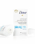 Dove Clinical Protection Antiperspirant Deodorant For Sweat and Odor Protection Original Clean Antiperspirant For Women Made With 1/4 Moisturizers 1.7 oz