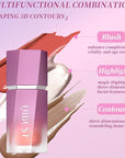 Matte Dewy Liquid Blush, Silky Smooth Cream Soft Cruelty-free,02 Cherry