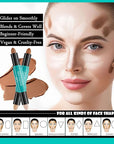 MEICOLY 2-in-1 Highlighter Contour Stick,Cool Toned Contour Stick,Makeup Shaping Stick,01