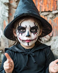 MEICOLY Black White Face Body Paint Stick Set,Waterproof Face Paint Stick for Adults and Kids,Clown White Makeup,Face Painting for Halloween SFX Skull Zombie Skeleton Goth Makeup
