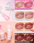 Magic Color Changing Lip Oil, 2024 New Warm Change Moisturizing Lip Gloss Hydrating Lip Oil, New Upgraded Magic Big Brush Color Changing Lip Oil Long Lasting Nourishing (Rase 04#)