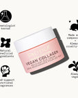 Pacifica Beauty, Vegan Collagen Overnight Recovery Eye & Face Cream, Hyaluronic Acid, Caffeine, Vitamin C & E, Hydrating & Moisturizing Skin Care for Aging and Dry Skin, 15ml - 0.5 fl oz