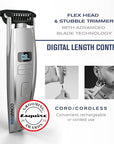 ConairMAN Beard Trimmer for Men, for Face and Mustache, Wet/Dry Beard and Stubble Trimmer, Flex Contouring Head with 15 Precise Settings and Premium
