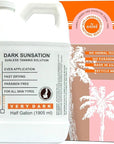 Sun Laboratories By Giesee Dark Sunsation Spray Tan Solution 1/2 Gallon - Professional Self Tanner, Spray Tan, Fake Tan, Airbrush Tanning Solution, Non-Toxic, Dark Sunless Tanning Spray