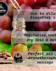 Naturevibe Botanicals Grapeseed Oil 32oz | 100% Pure Cold-Pressed & Lightweight Carrier Oil | Non-Greasy Natural Moisturizer for Skin, Hair, Face, Nails & Massage | Hexane-Free, Fresh & Versatile
